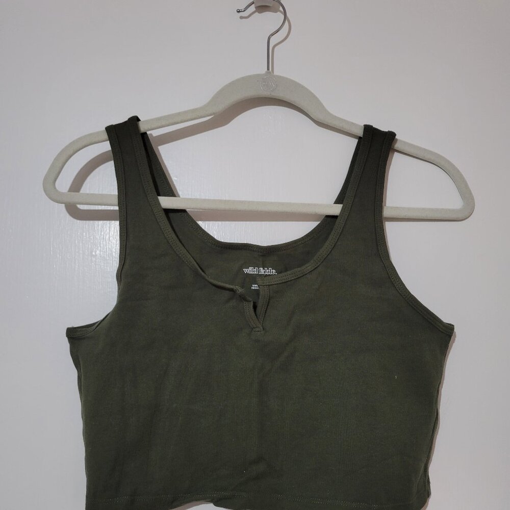 Olive  Cropped Tank Top - Wild Fable (Target)